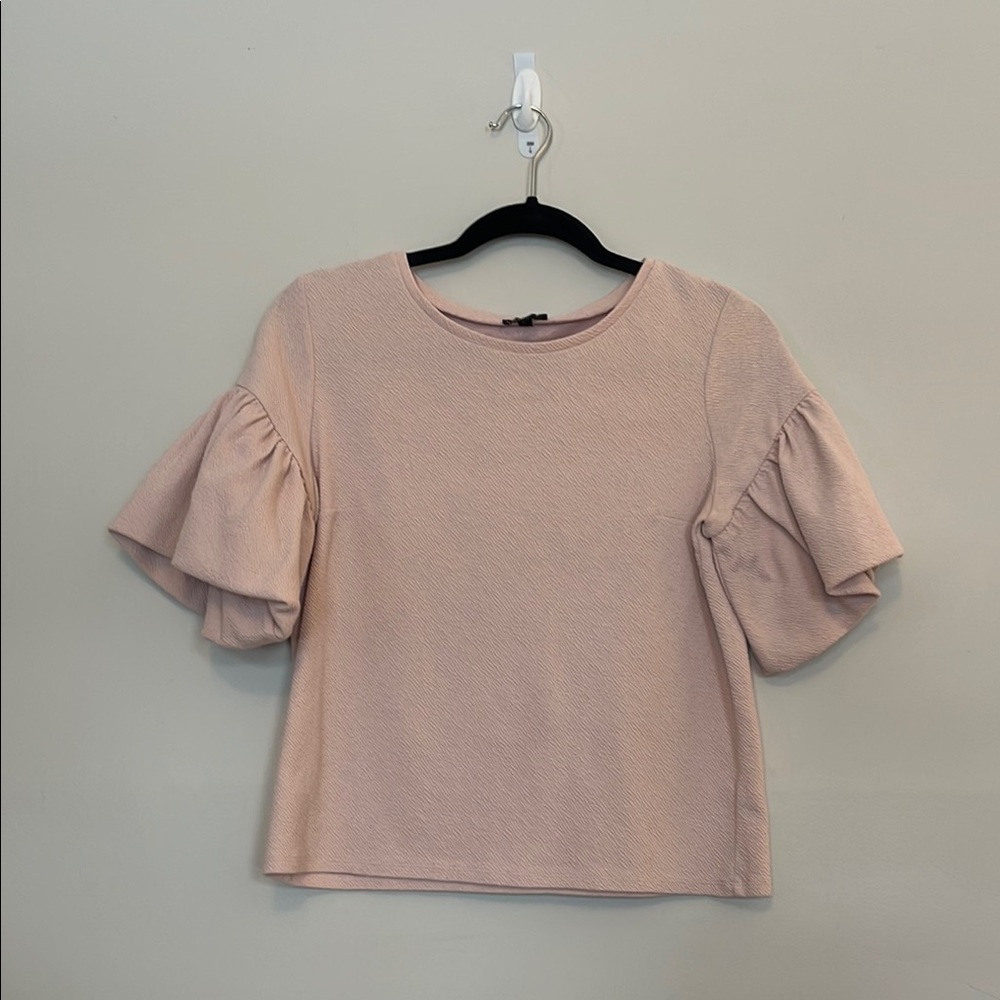 Express Pink Puff Sleeve Top